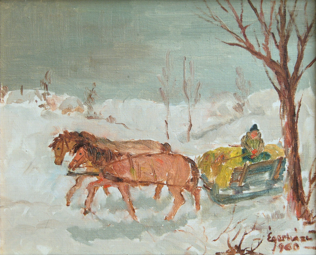 Szekér télen