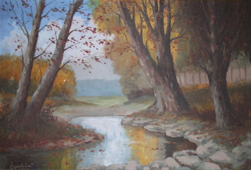 Őszi táj patakkal