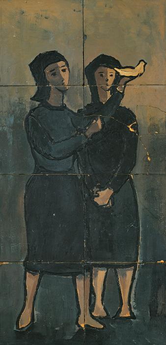 Women with dove of peace