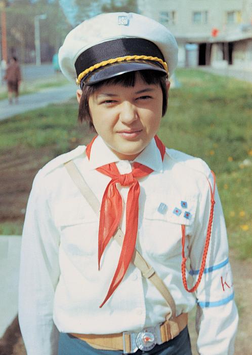 Attila Égerházi in pioneering uniform, 1977