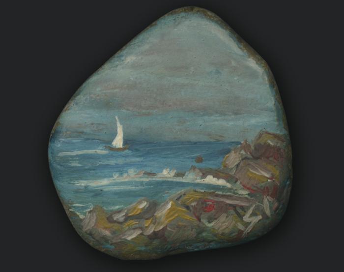Antonio's painted pebble