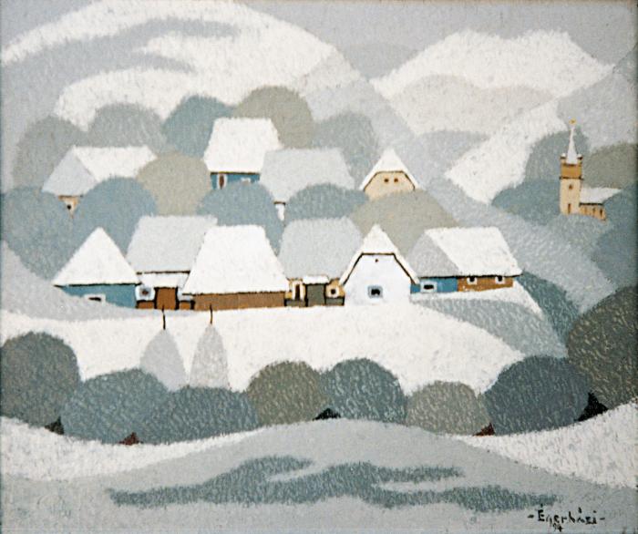 Transylvanian village in winter