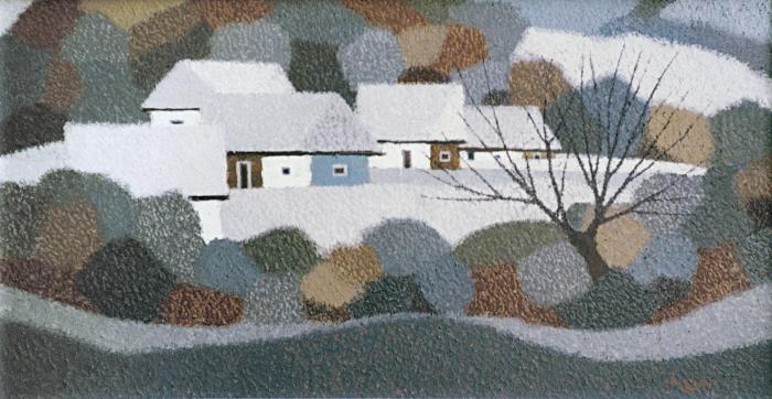 Transylvanian houses in winter
